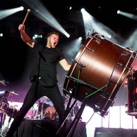 Dan Reynolds of Imagine Dragons performs during the Cleveland Cavaliers & Turner Sports Home Opener Fan Fest on October 30, 2014 in Cleveland, Ohio.