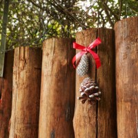 decorating christmas outdoors - garden decoration stock pictures, royalty-free photos & images