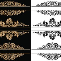 decorative border - home decoration stock illustrations