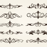 decorative ornate elements - fashion stock illustrations