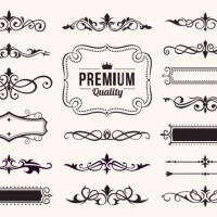 dekorative verzierte elemente und abzeichen - fashion stock-grafiken, -clipart, -cartoons und -symbole