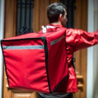 delivered fresh and fast straight to your door - junk food stock pictures, royalty-free photos & images