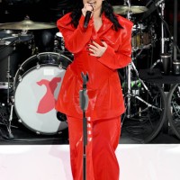 Demi Lovato performs onstage during The American Heart Association’s Go Red for Women Red Dress Collection Concert 2024 at Jazz at Lincoln Center on...