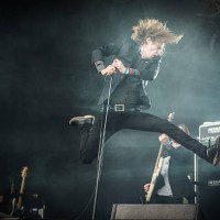 Dennis Lyxzen from Refused performs at Eurockeennes Music Festival on July 1, 2012 in Belfort, France.