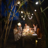 des nuits d’été magiques avec mes filles - garden decoration photos et images de collection