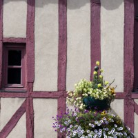 detail of a typical house, vannes, brittany, france - garden decoration stock pictures, royalty-free photos & images