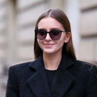 Diane Batoukina wears Chanel sunglasses, during a street style fashion photo session, on October 27, 2023 in Paris, France.