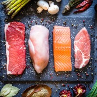 different types of animal protein - food stock pictures, royalty-free photos & images