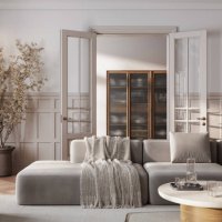 digital art of cozy contemporary living room - home decoration stock pictures, royalty-free photos & images
