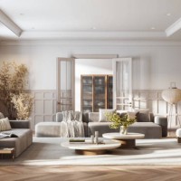 digital erstelltes, geräumiges, modernes wohnzimmer - home decoration stock-fotos und bilder