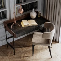 digital image close up of a chair and desk with an open book - home decoration stock pictures, royalty-free photos & images