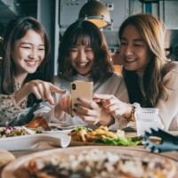 dining with friends at the restaurant - food stock pictures, royalty-free photos & images