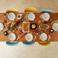 directly above shot of vegan christmas meal on table at home - food stock pictures, royalty-free photos & images