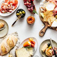 directly above view of tapas - food stock pictures, royalty-free photos & images