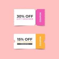 discount coupon vector set on color background. - fashion stock illustrations