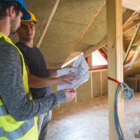 discussiëren over blauwdruk - home decoration stockfoto's en -beelden