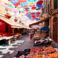 display of fruit in the street - food stock pictures, royalty-free photos & images
