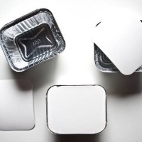 disposable aluminium foil containers - junk food stock pictures, royalty-free photos & images