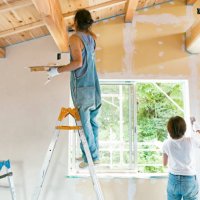 diy-plastering - home decoration stock pictures, royalty-free photos & images
