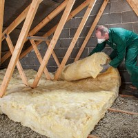 diy loft insulation by homeowner. - home decoration stock pictures, royalty-free photos & images