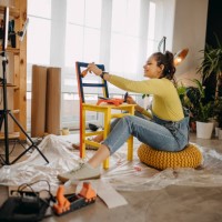 do it yourself and have fun - home decoration stock pictures, royalty-free photos & images