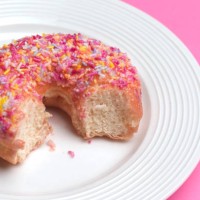 donut with missing bite - junk food stock pictures, royalty-free photos & images
