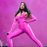 Dua Lipa performs on stage at Wizink Center on June 03, 2022 in Madrid, Spain.