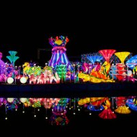 dubai garden glow - garden decoration stock pictures, royalty-free photos & images