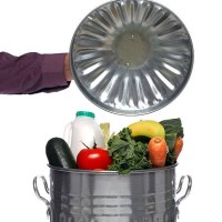 dust bin full of fresh food, studio shot - food stock pictures, royalty-free photos & images