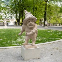 dwarf garden, mirabell gardens - garden decoration stock pictures, royalty-free photos & images