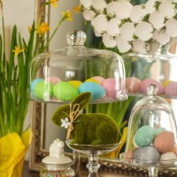 easter concept with springtime decoration on table. - garden decoration stock pictures, royalty-free photos & images
