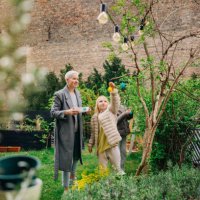 easter eggs in the garden - garden decoration stock pictures, royalty-free photos & images