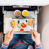 eating airplane food during a flight, personal perspective directly above view - food stock pictures, royalty-free photos & images