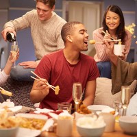 eating in - junk food stock pictures, royalty-free photos & images