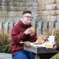 eating lunch with my son - junk food stock pictures, royalty-free photos & images