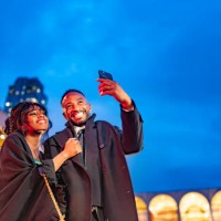 elegant couple at manhattan opera evening - concert stock pictures, royalty-free photos & images