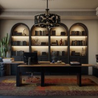 elegant home office - home decoration stock pictures, royalty-free photos & images