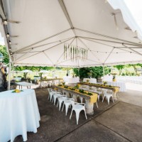 elegantly decorated tables at wedding reception - garden decoration stock pictures, royalty-free photos & images