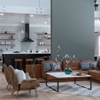 empty classic brown kitchen and dining room with rectangular rustic breakfast kitchen island and living room in front - home decoration stock pictures, royalty-free photos & images