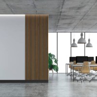 empty office interior with copy space and wordesks on concrete floor - home decoration stock pictures, royalty-free photos & images