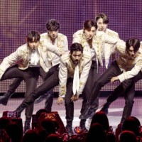 Enhypen perform at Radio City Music Hall on October 15, 2022 in New York City.