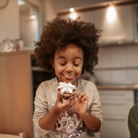 enjoying christmas sweets - food stock pictures, royalty-free photos & images