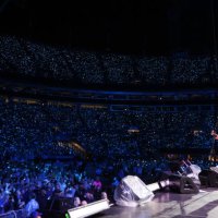 Eric Church performs onstage at the Concert For Carolina Benefit Concert at Bank of America Stadium on October 26, 2024 in Charlotte, North Carolina.