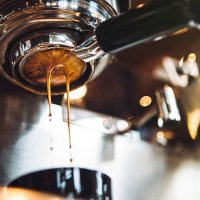 espresso machine pulling a shot - coffee stock pictures, royalty-free photos & images