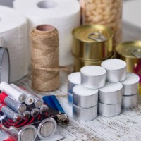 essential items for an emergency - food stock pictures, royalty-free photos & images