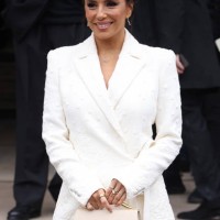 Eva Longoria attends the Elie Saab Haute Couture Spring-Summer 2025 show as part of Paris Fashion Week on January 29, 2025 in Paris, France.