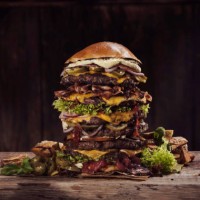 extra large cheese bacon burger - junk food stock pictures, royalty-free photos & images