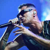 Fabio Bartolo Rizzo, better known by his stage name Marracash, performs live at the Palapartenope with his Persone Tour 2022 in Naples.