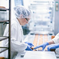 factory workers on food production line - food stock pictures, royalty-free photos & images