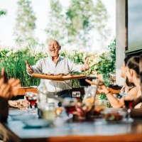 family enjoying weekend party - food stock pictures, royalty-free photos & images